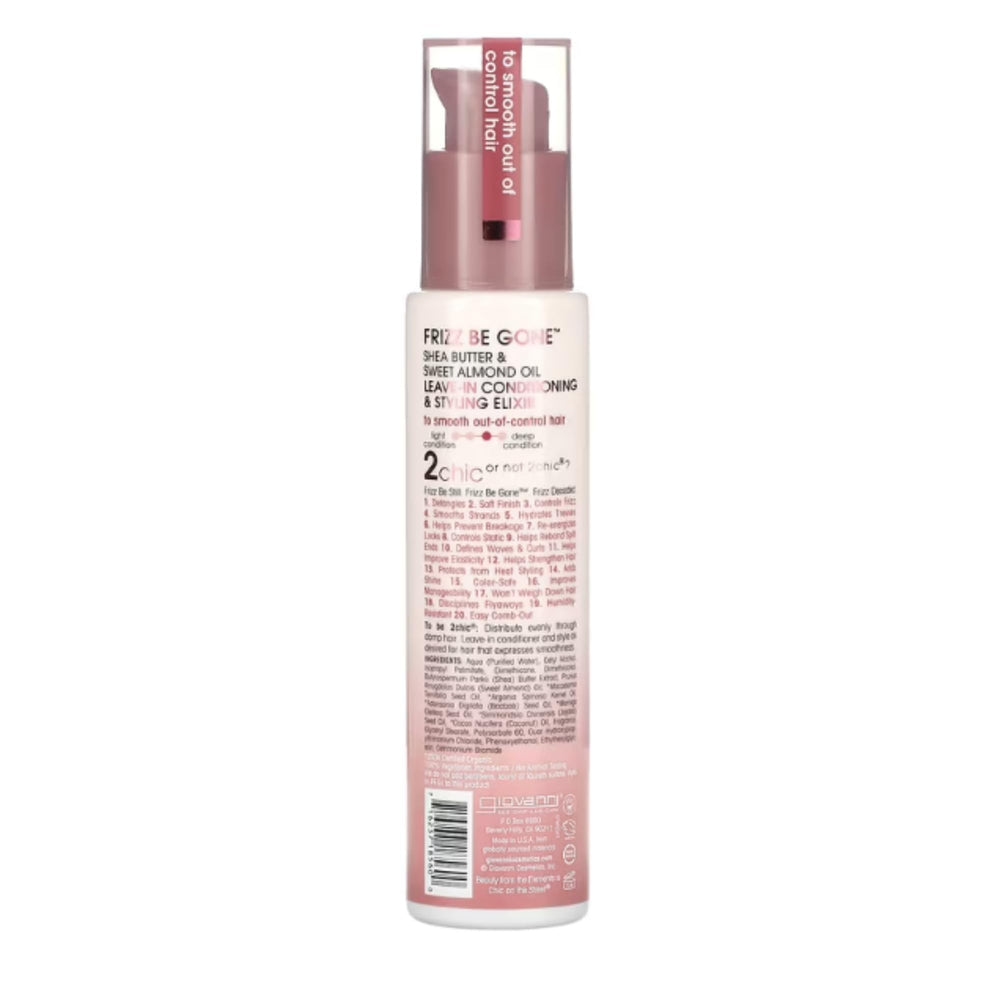 Aplicación en cabello húmedo con elixir de Giovanni 2chic para control del encrespamiento