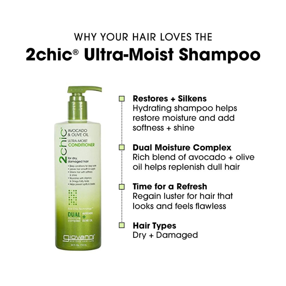 Giovanni 2Chic Ultra-Moist con aloe vera y shea para nutrición suave.
