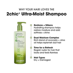 Giovanni 2Chic Ultra-Moist con aloe vera y shea para nutrición suave.