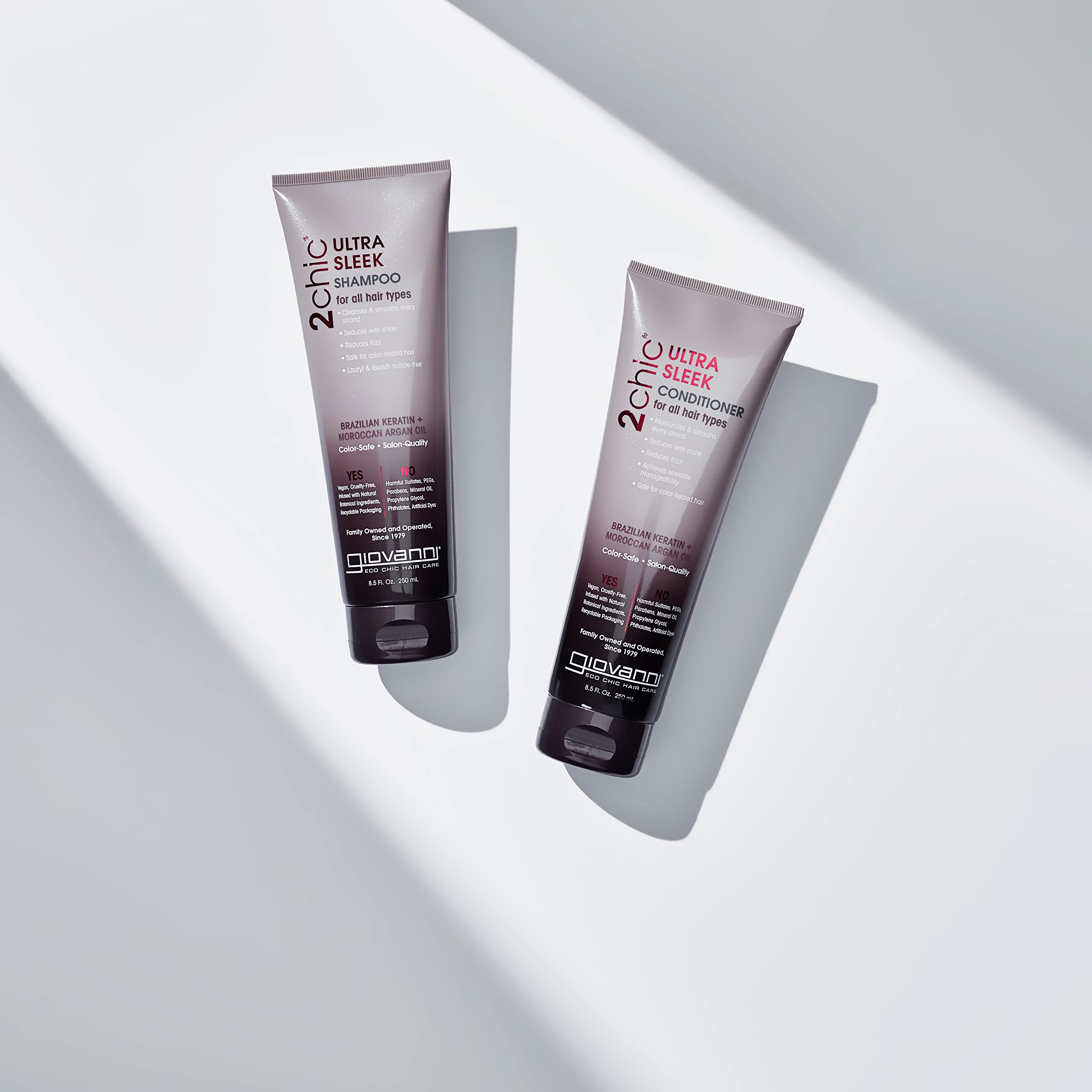 GIOVANNI 2chic Ultra-Sleek champú, fórmula vegana y libre de crueldad
