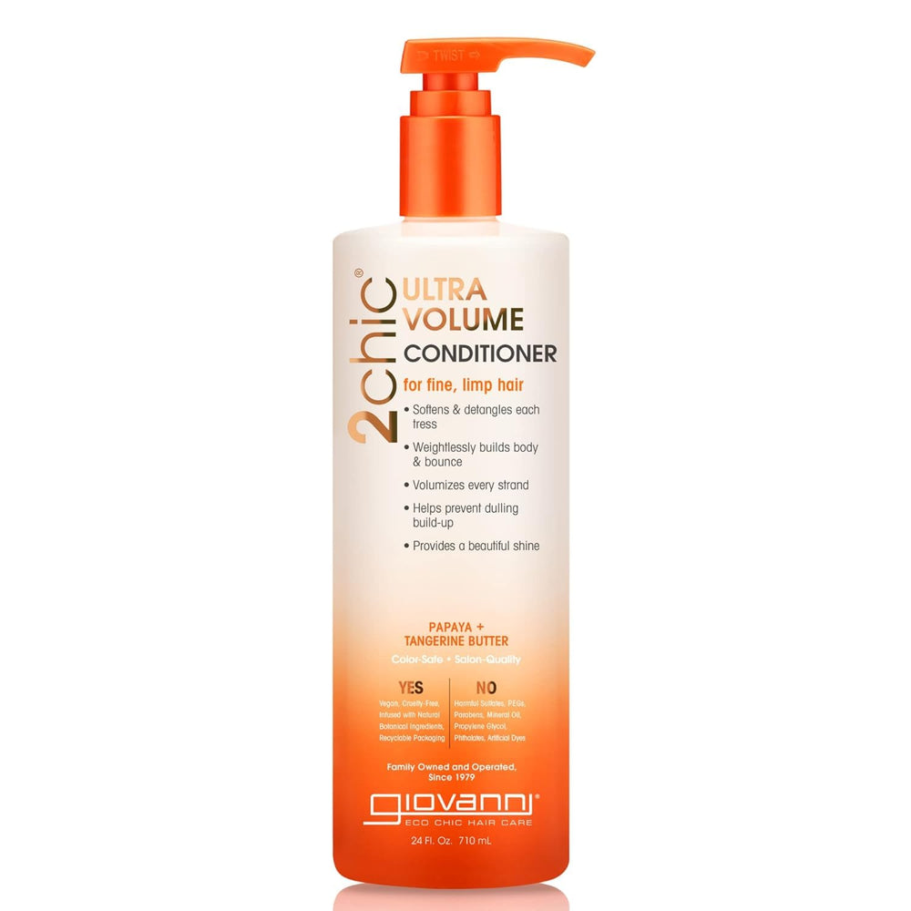 GIOVANNI 2chic Ultra-Volume Acondicionador, botella, añade volumen ligero al cabello fino.
