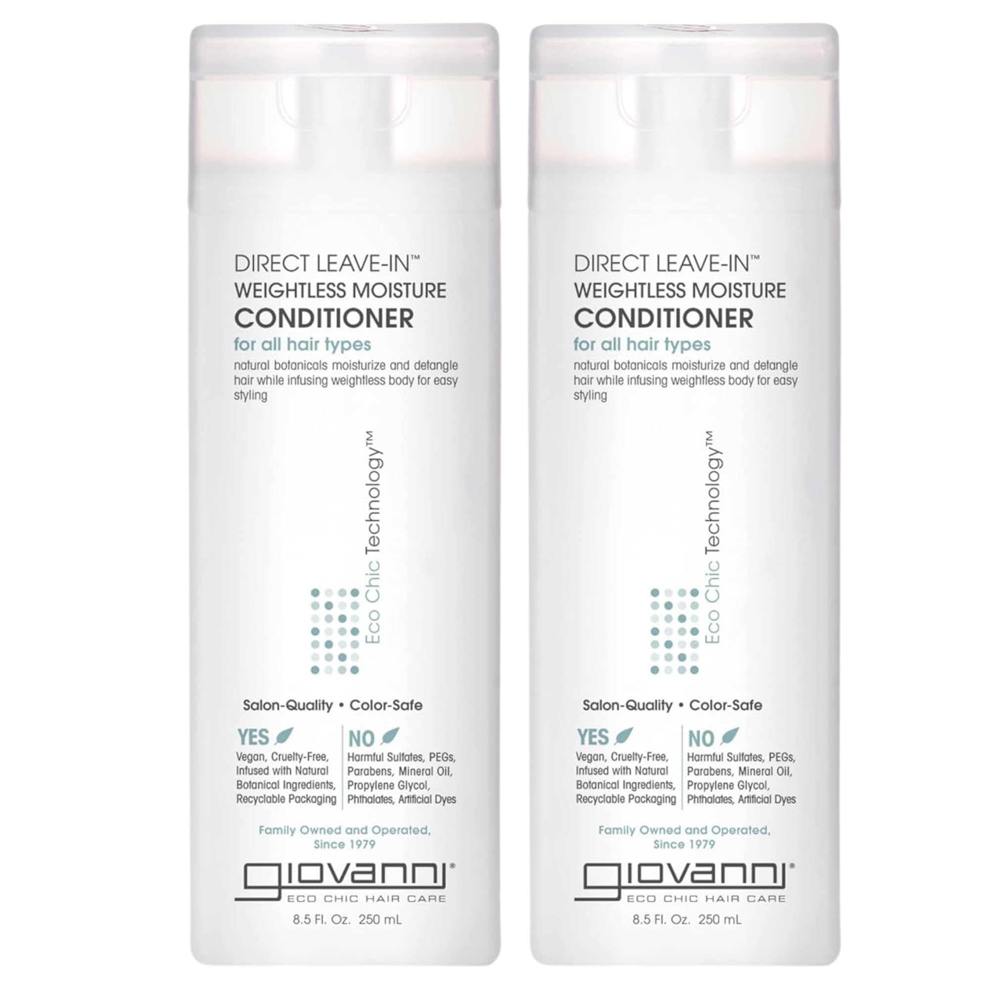 GIOVANNI Direct sin peso, botella de acondicionador ligero para el cabello.