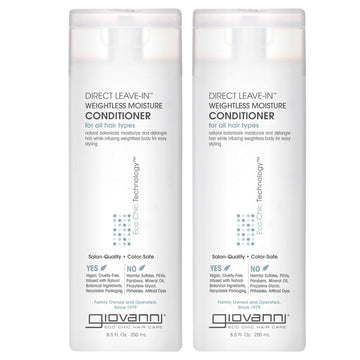 GIOVANNI Direct sin peso, botella de acondicionador ligero para el cabello.
