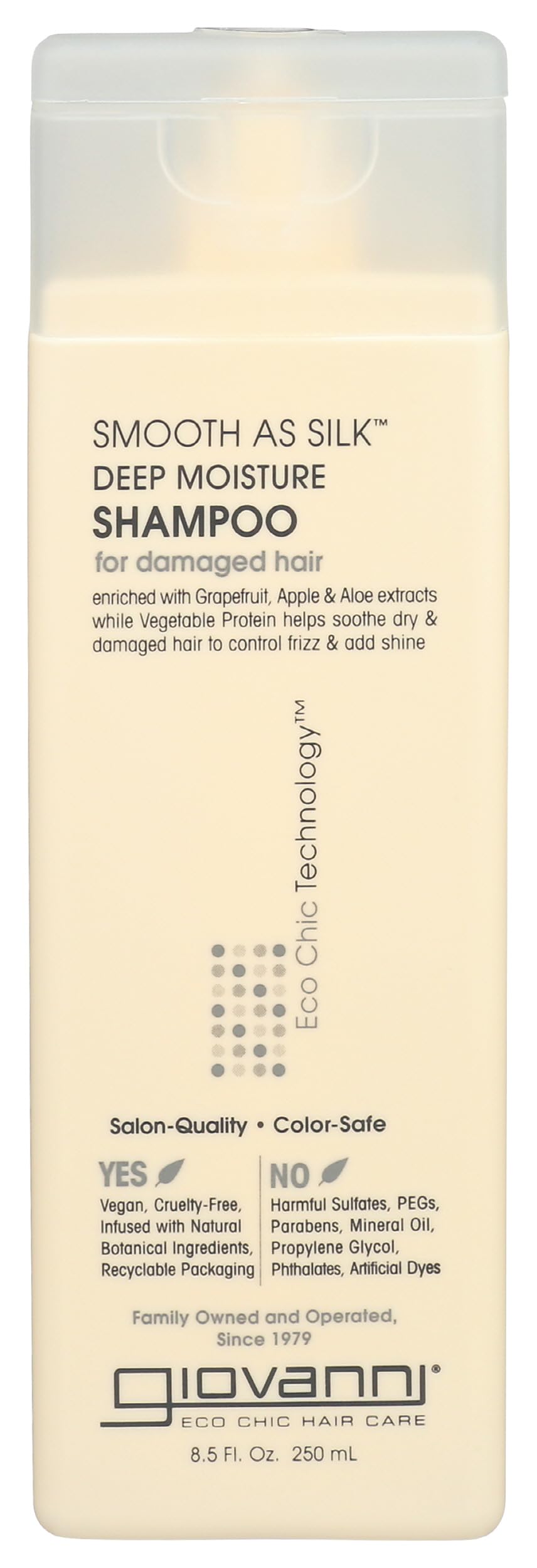 GIOVANNI Eco Chic Champú botella con manzana y aloe para hidratación suave del cabello
