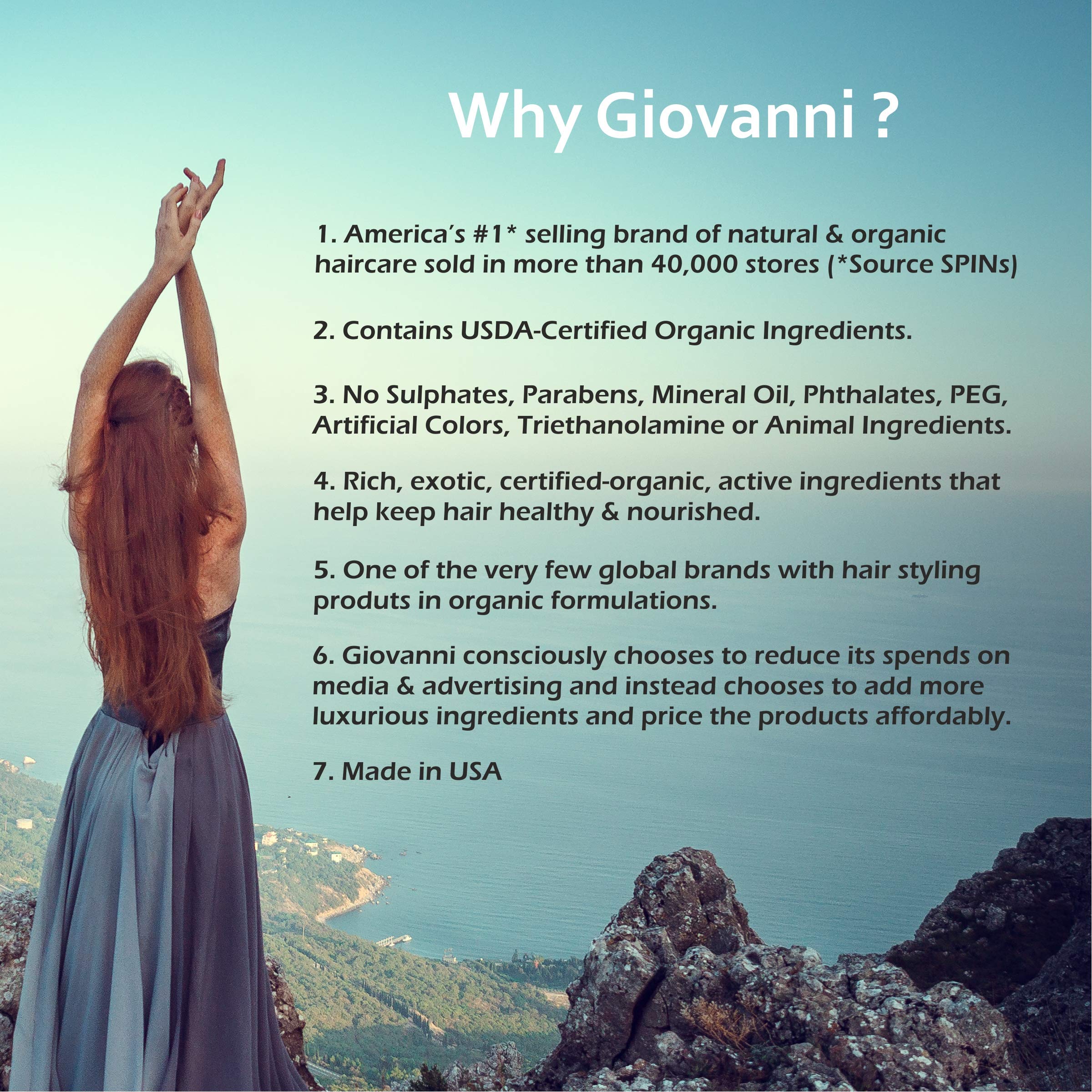 GIOVANNI Eco Chic Frizz Be Gone, ingredientes naturales para cuidado diario.