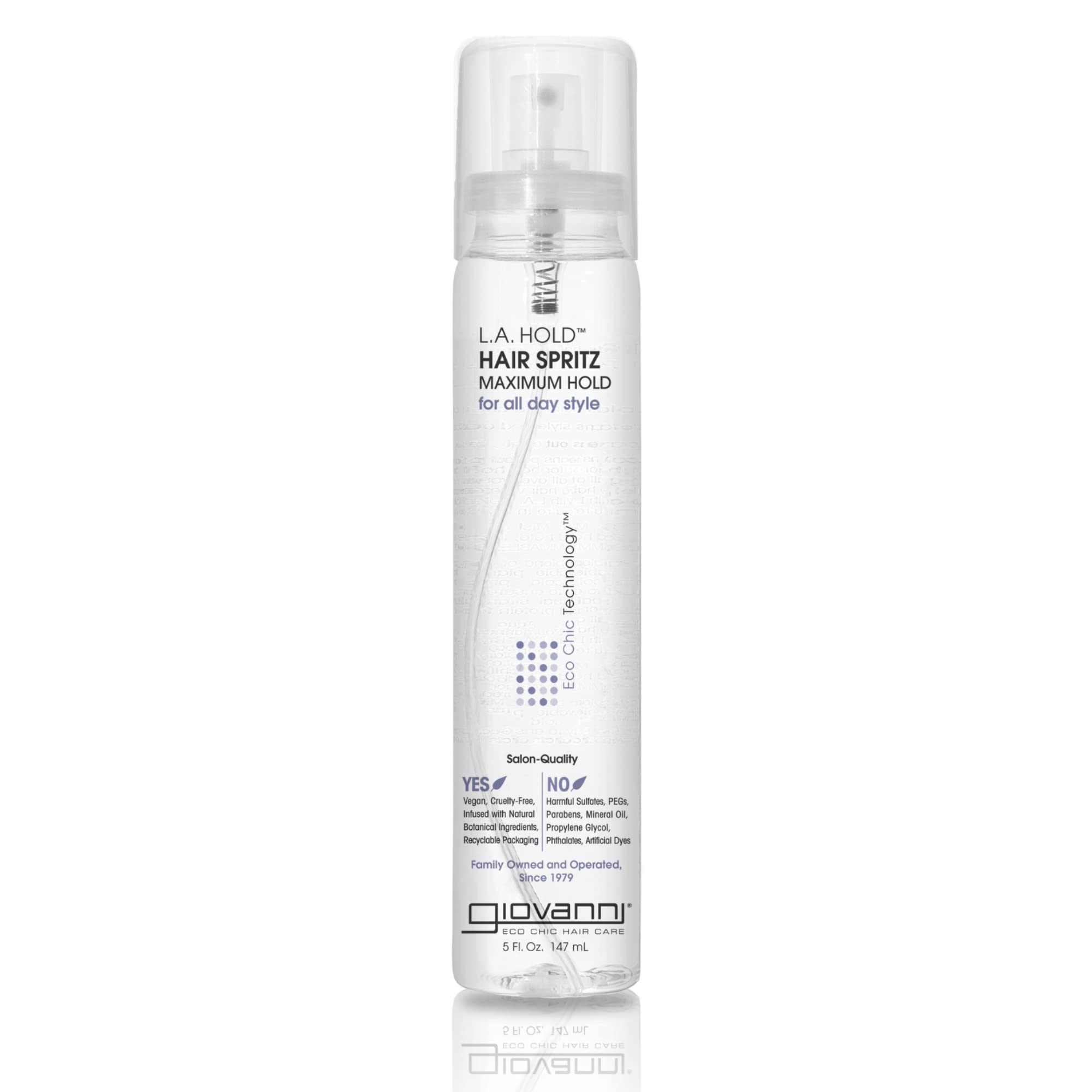 GIOVANNI L.A. Hold Hair Spritz envase con pump para fijación controlada