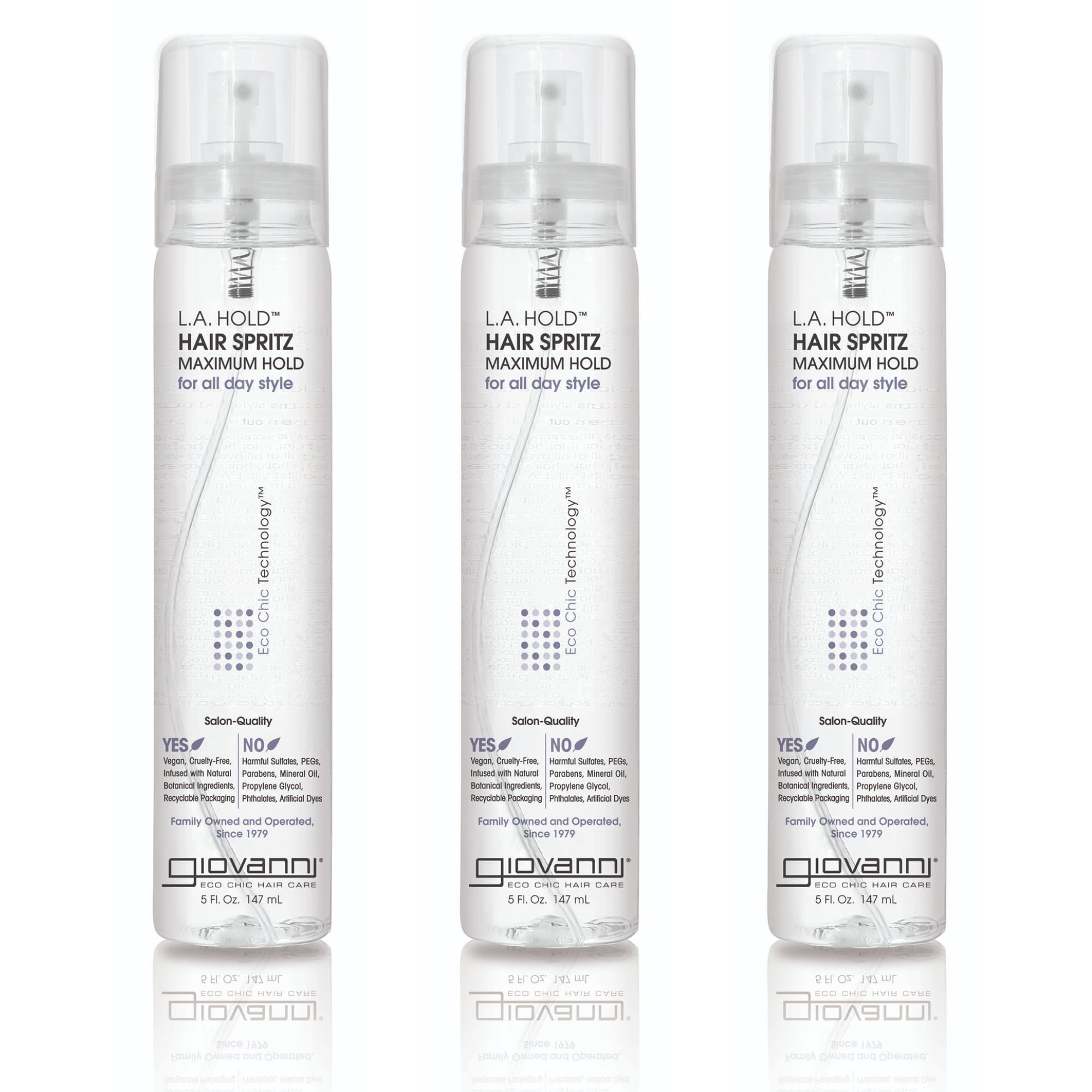 Spritz de GIOVANNI L.A. Hold: botella de pulverización para fijar estilo con precisión.
