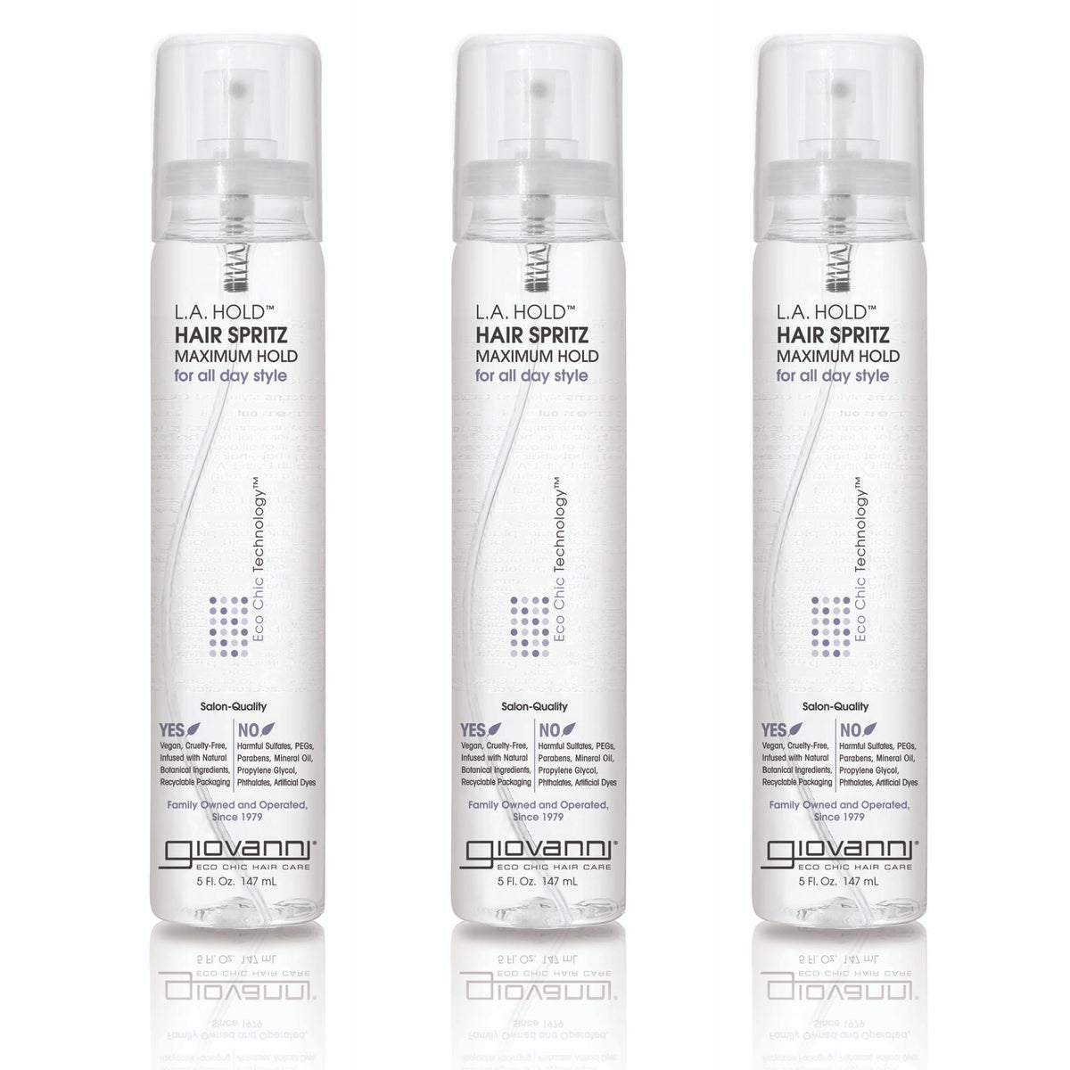 Spritz de GIOVANNI L.A. Hold: botella de pulverización para fijar estilo con precisión.
