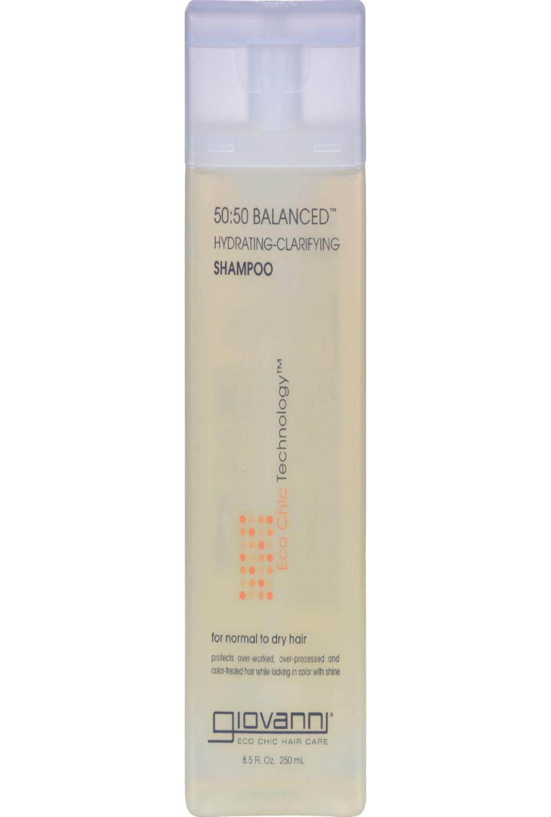 GIOVANNI Orgánico 50/50 equilibrado champú en botella para cabello suave y limpio.