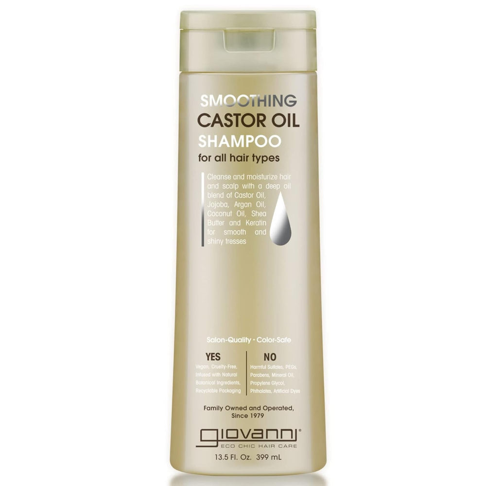 GIOVANNI Aceite de ricino Shampoo, botella, para nutrir y suavizar el cabello
