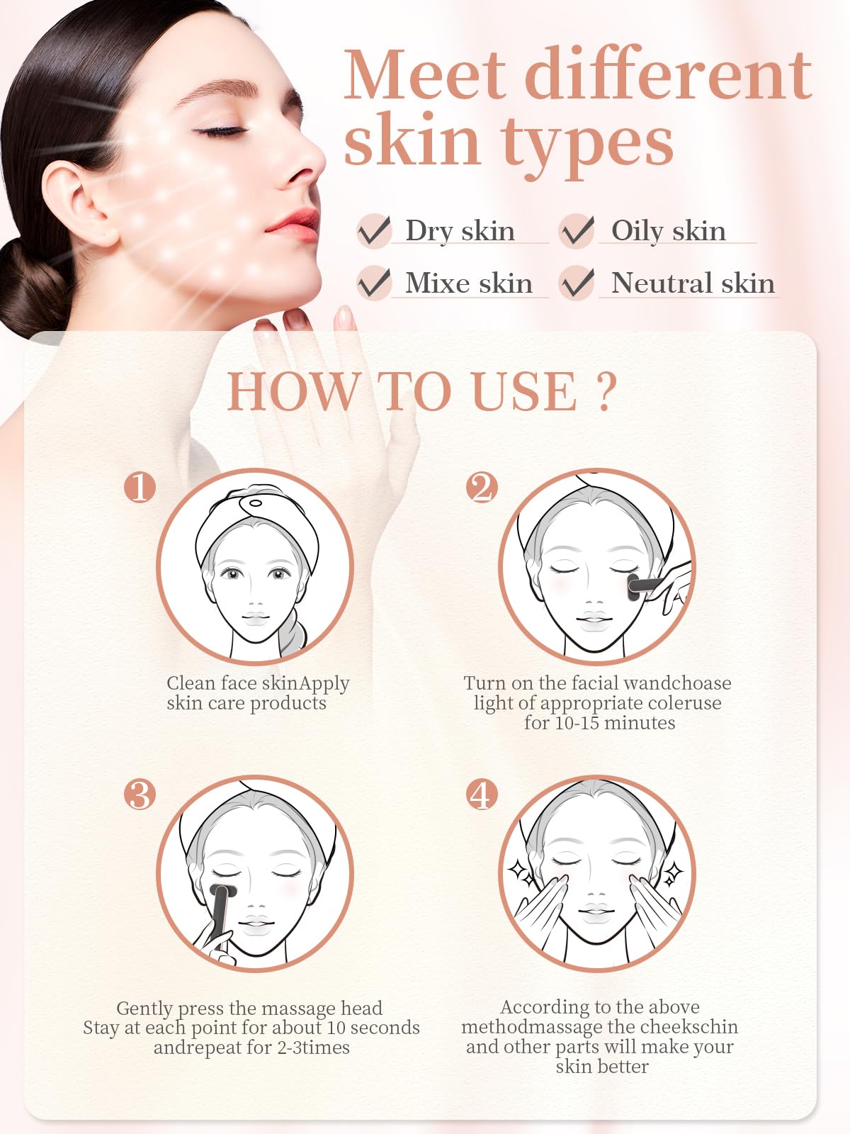 Gipider drenaje linfático facial para contorno ligero