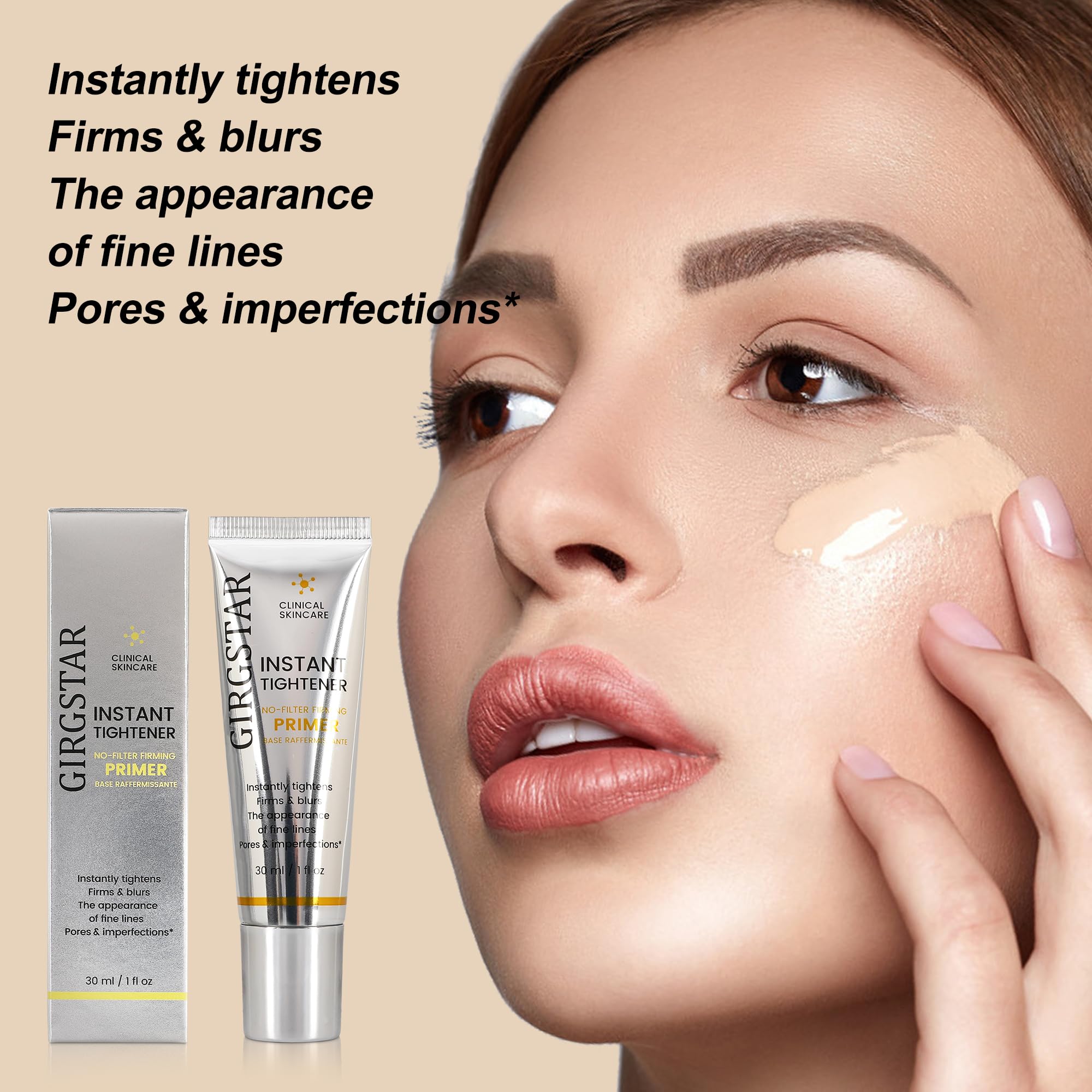 Girgstar Primer, aplicación de maquillaje suave para base que se desliza y fija