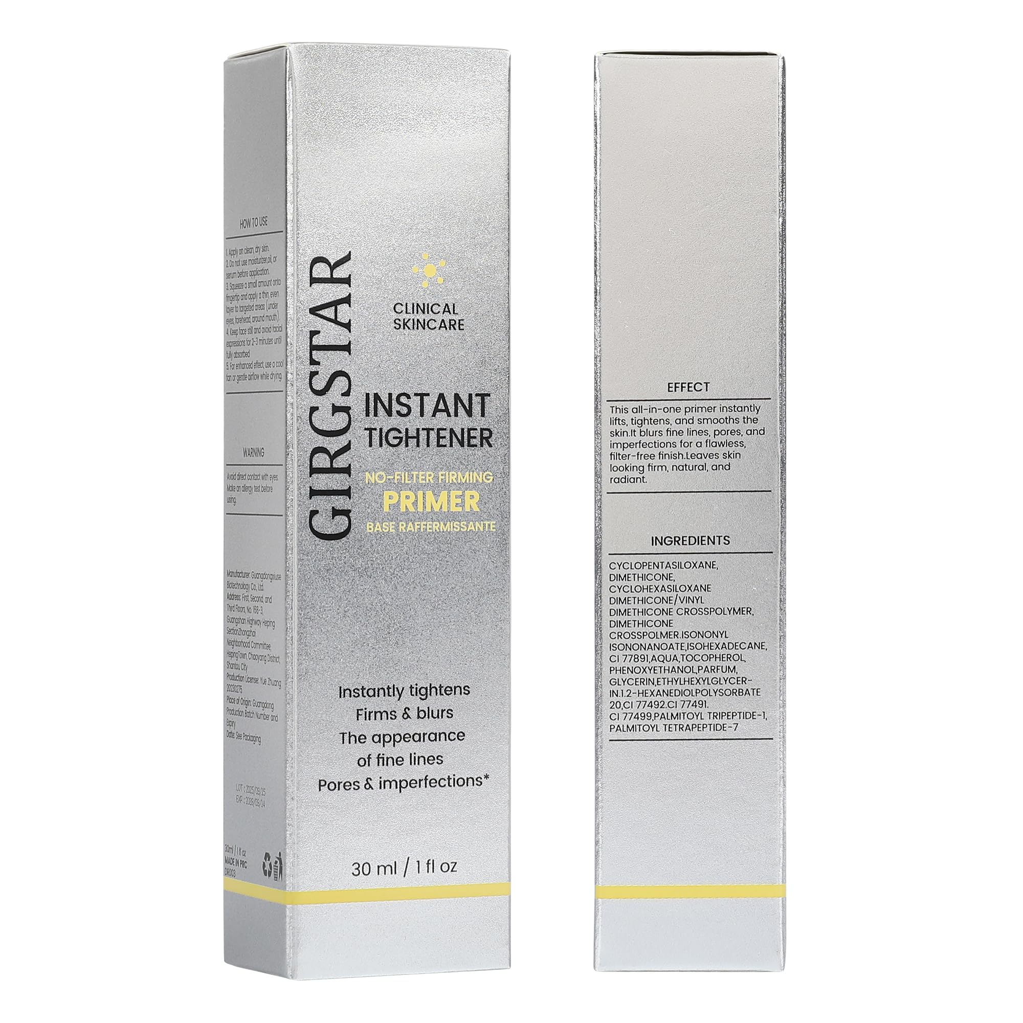 Girgstar Primer, textura ligera, absorción rápida sin sensación grasa