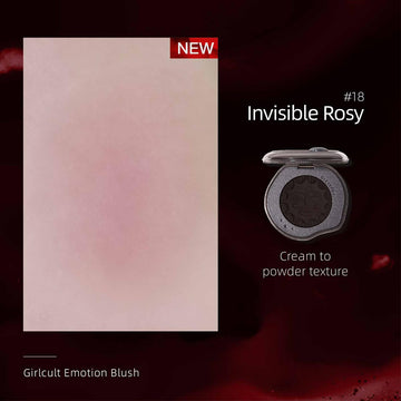 GIRLCULT crema-polvo rubor, textura sedosa, favorece una aplicación suave y homogénea.