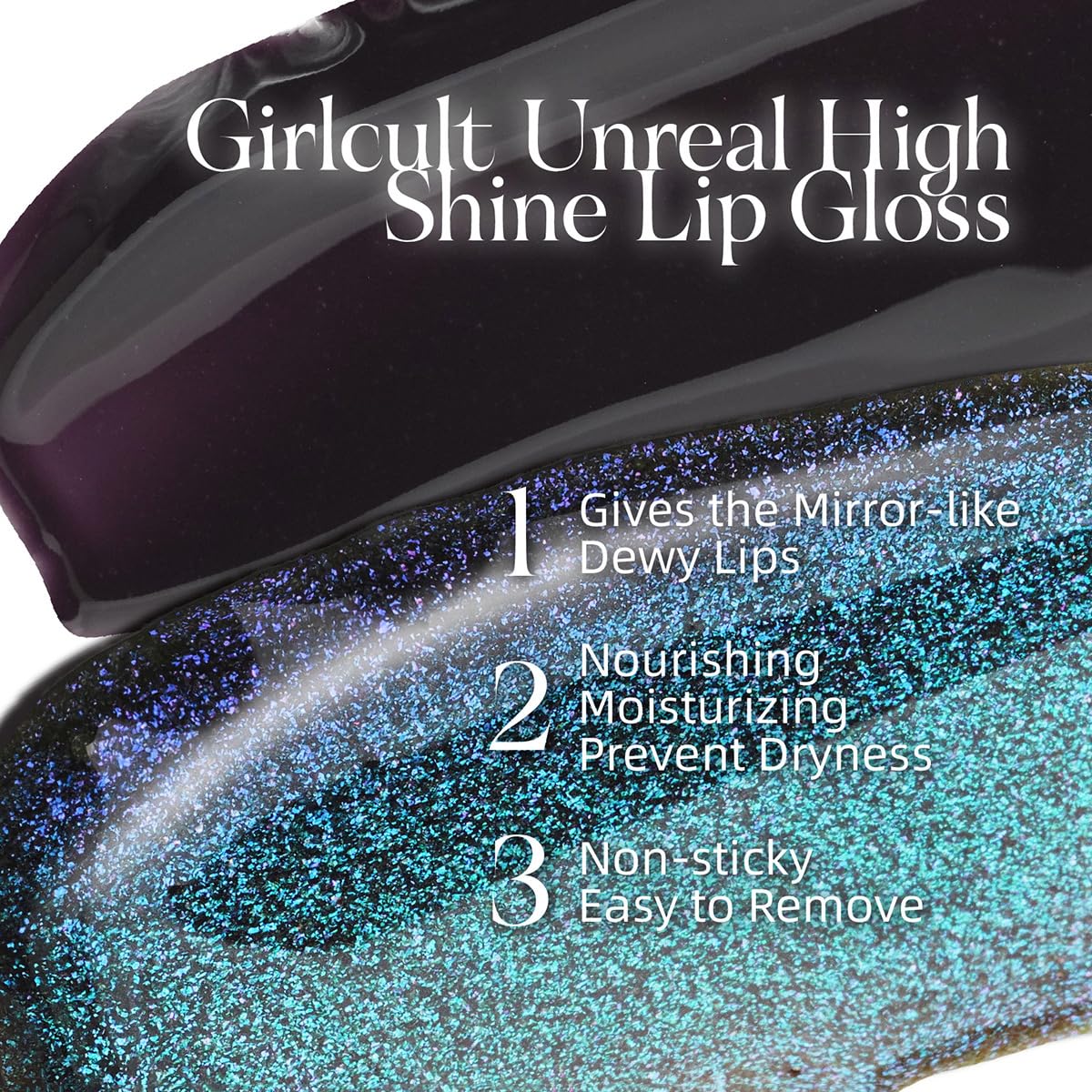 GIRLCULT Labios brillantes en primer plano con acabado brillante