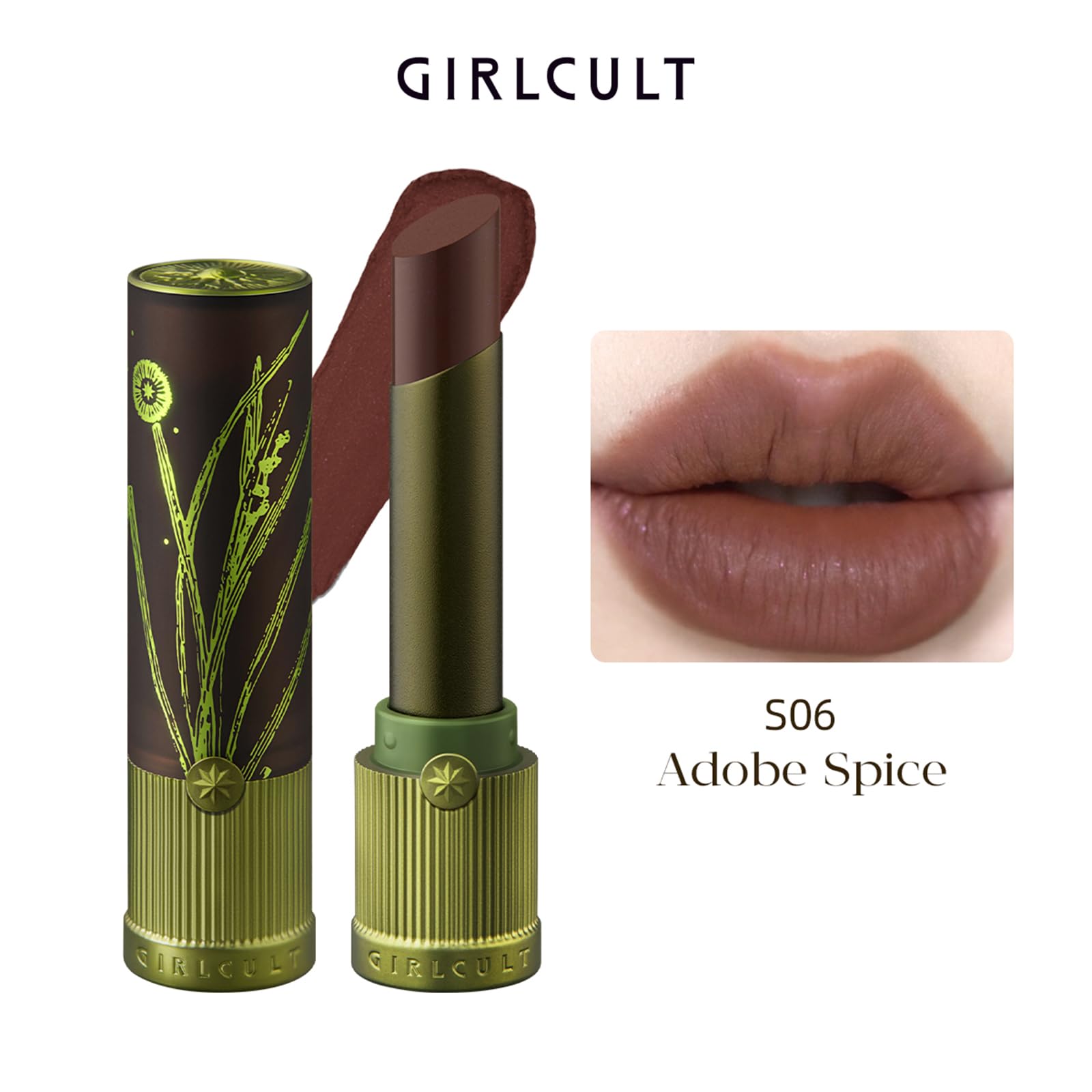 GIRLCULT Matte Lipstick, acabado velvet que difumina líneas y aporta suavidad visual.