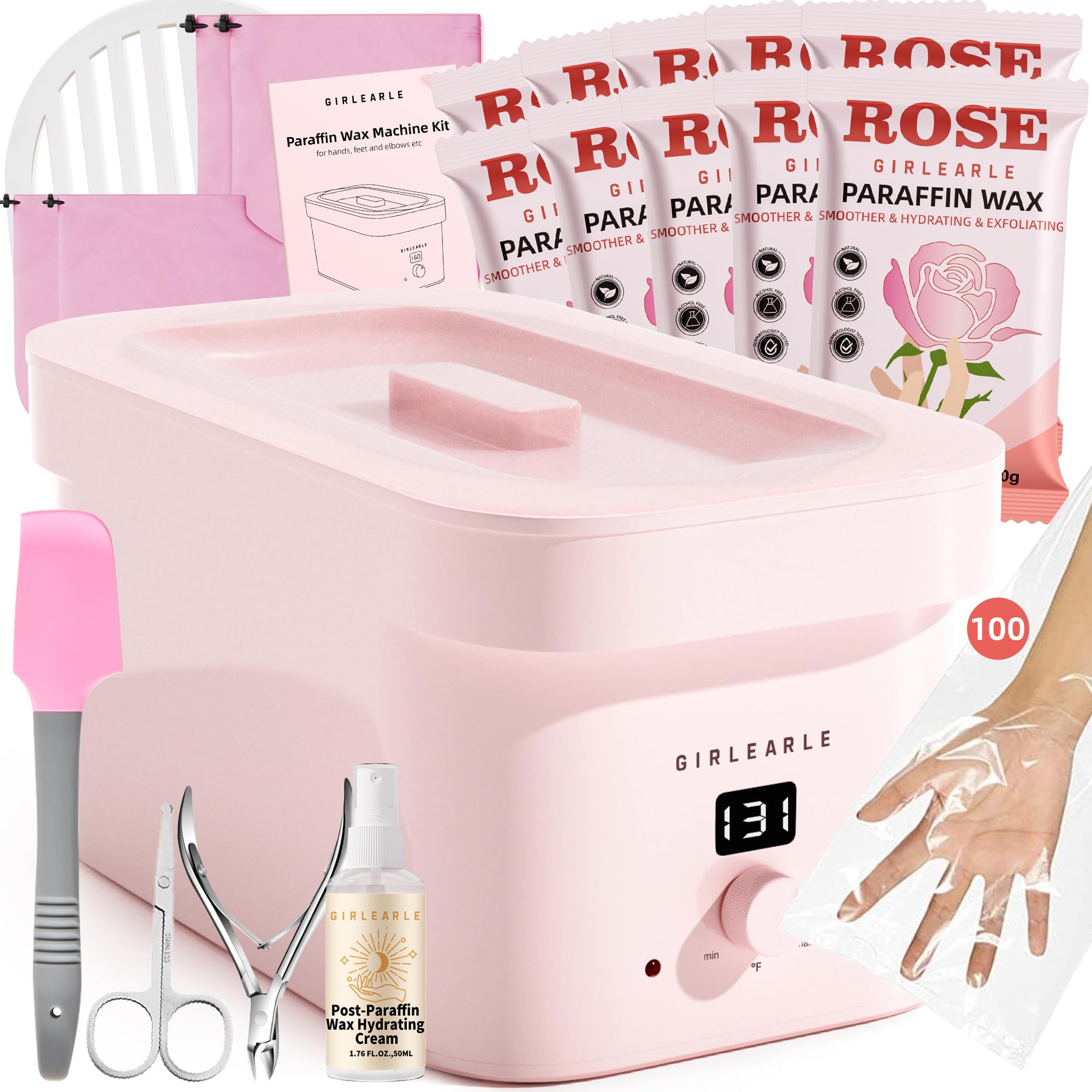 GIRLEARLE 7000ml paraffin wax machine for hands and feet warming and softening skin