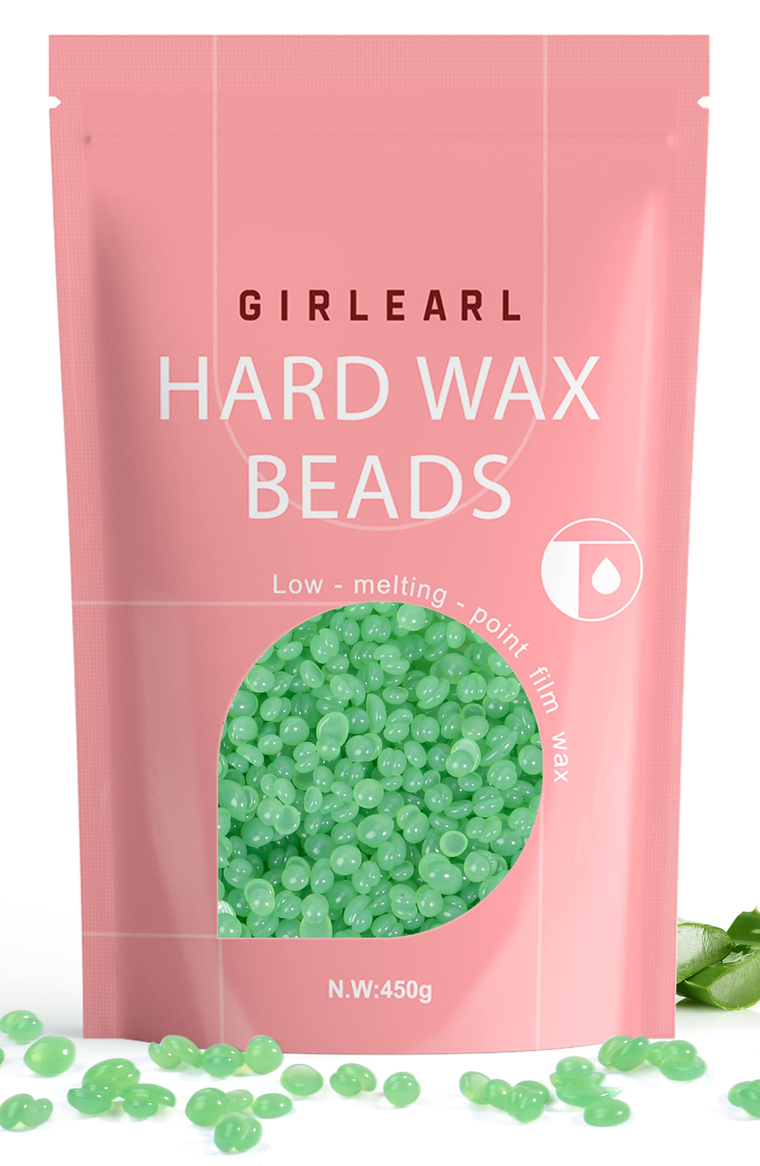 GIRLEARLE bolas de cera Aloe Vera para depilación suave en casa.