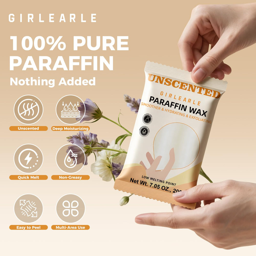 GIRLEARLE cera parafina sin fragancia para piel sensible
