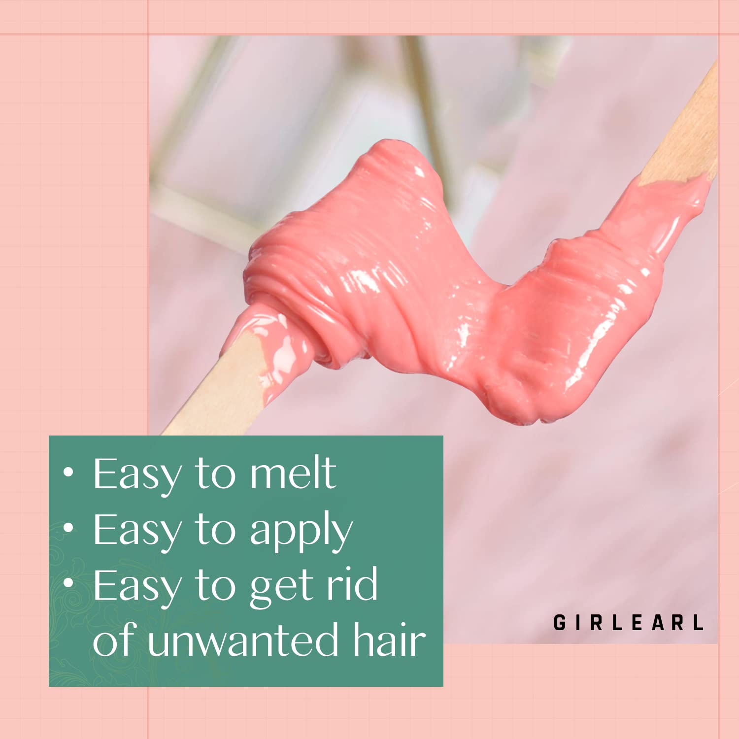 GIRLEARLE full-body waxing at home using rose formula wax.
