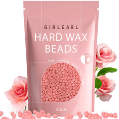 GIRLEARLE Rose Oil Wax Beads bottle for spa-like hair removal.