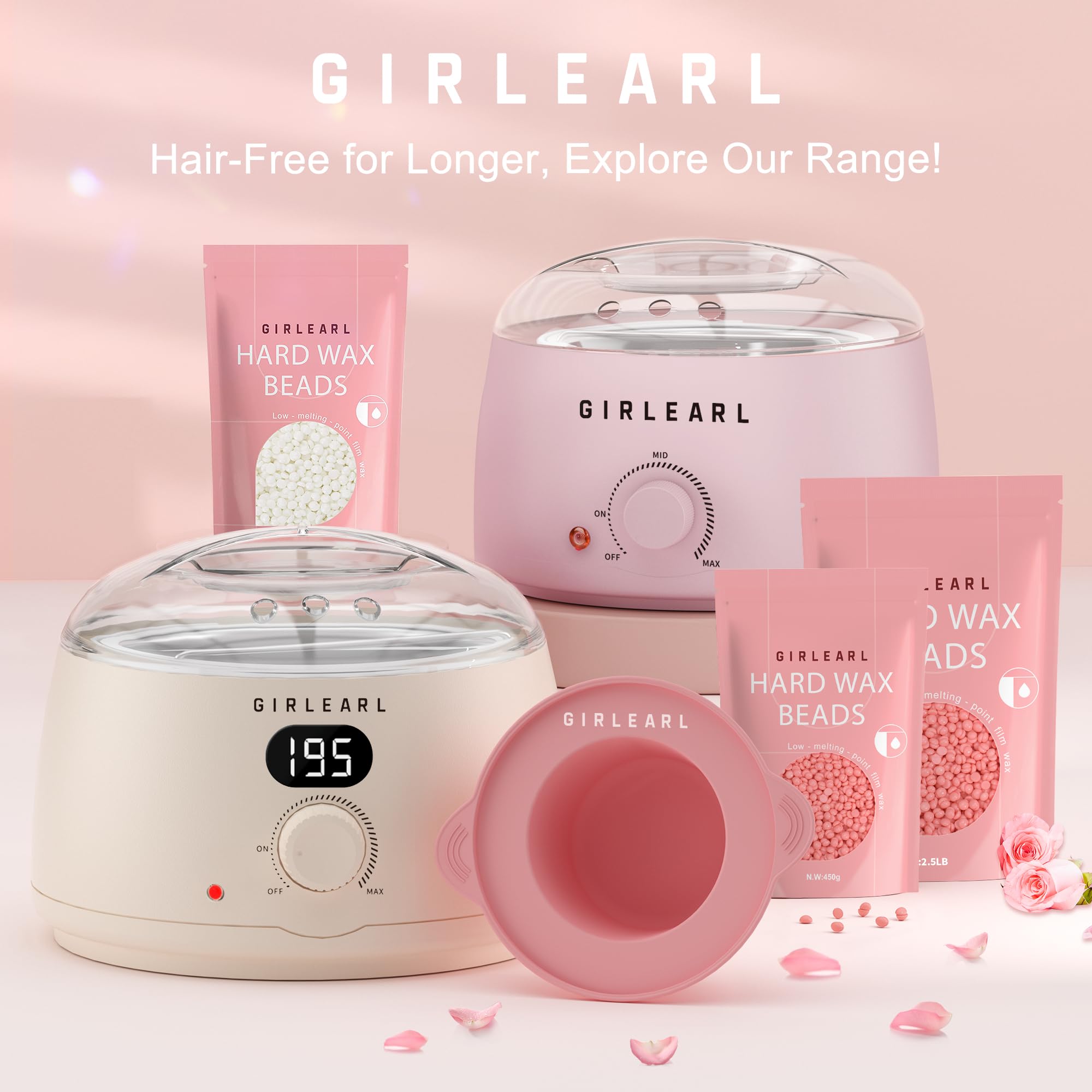 GIRLEARLE kit depilación para casa uso diario.