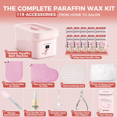 GIRLEARLE rose-infused wax bath for a luxurious, hydrating spa at home