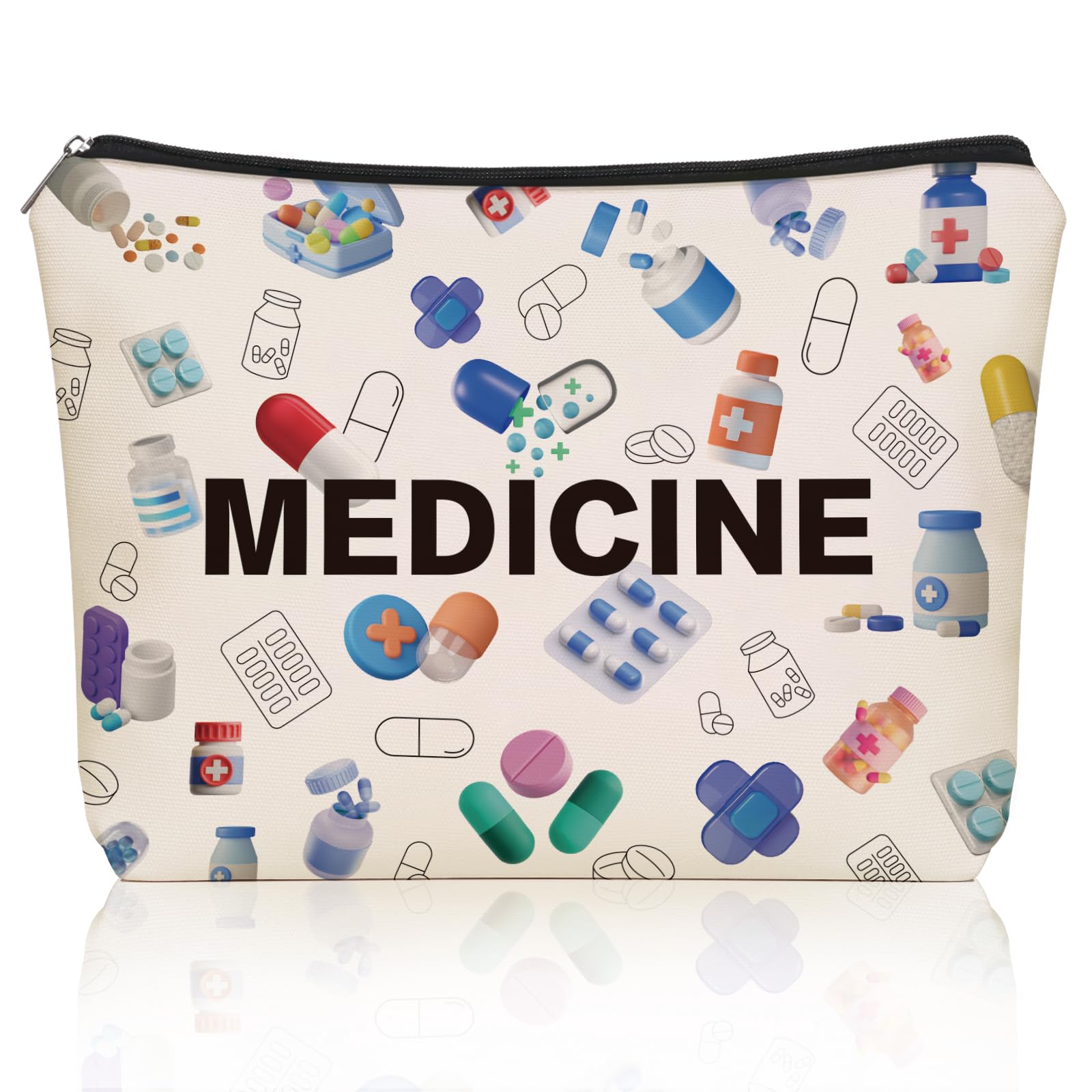 Girlly bolso de maquillaje médico con gráficos dobles, ideal para viajes.