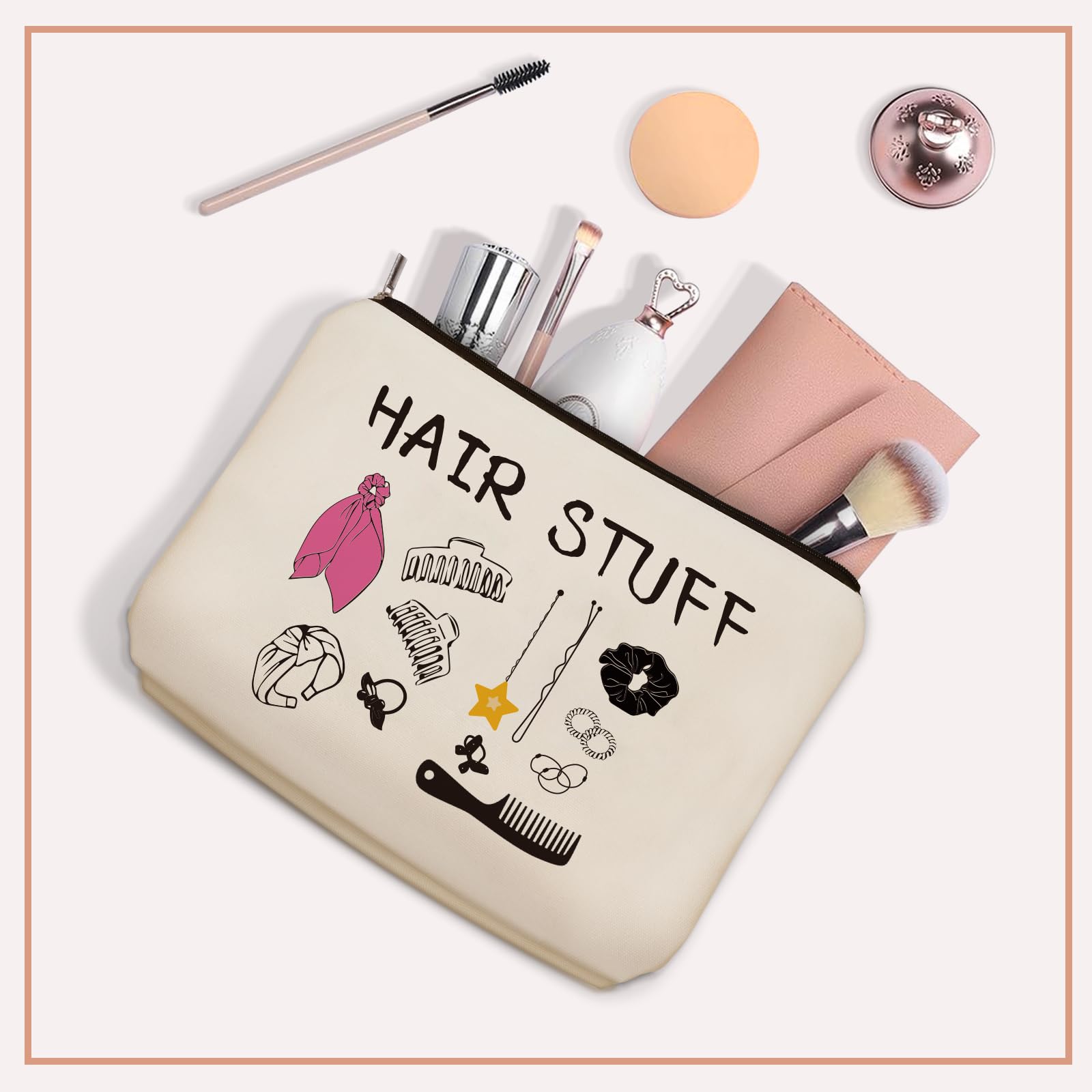 Uso diario y viajes con la bolsa Girlly Hair Stuff.