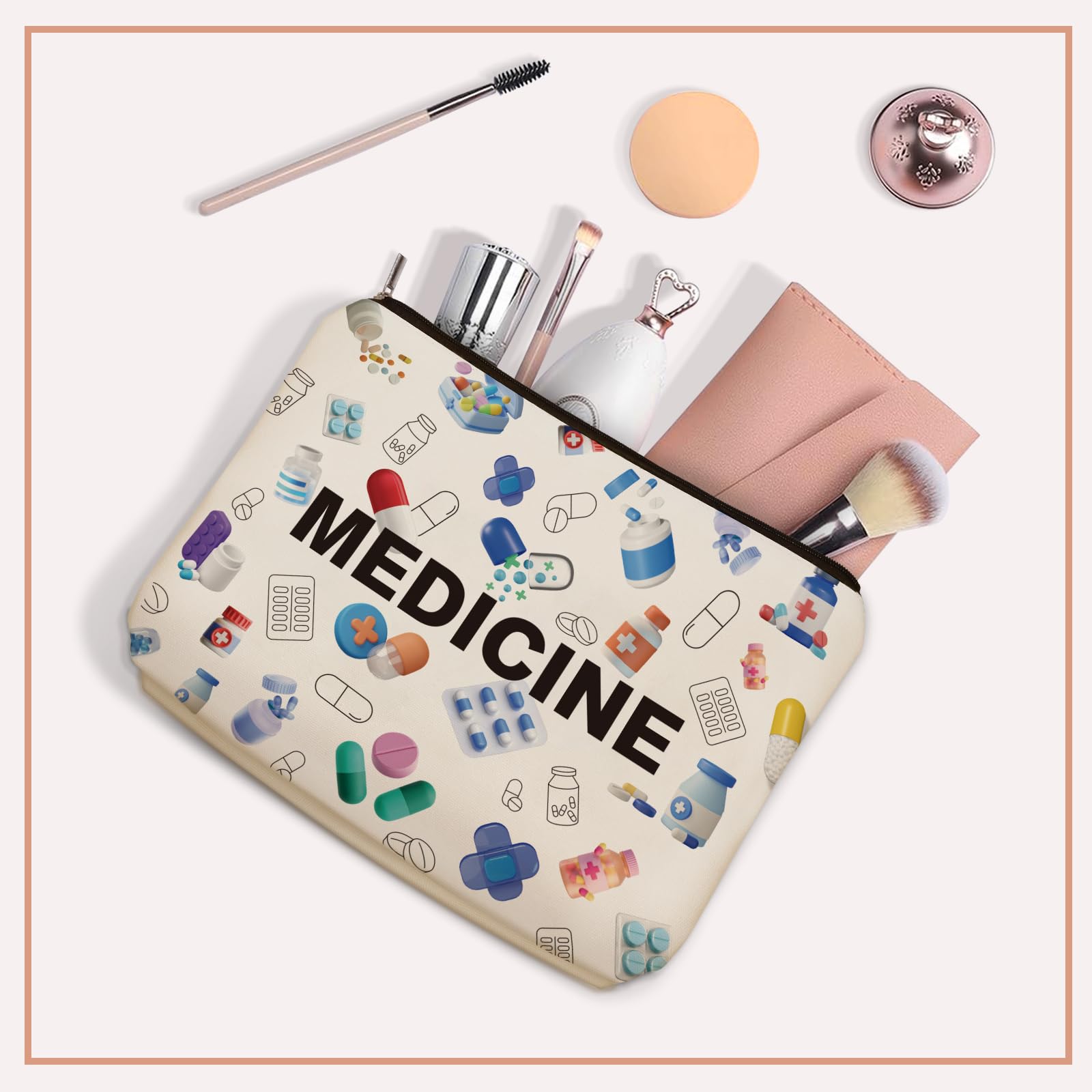 Girlly organizador cosméticos medicina, resistente al agua para salidas.
