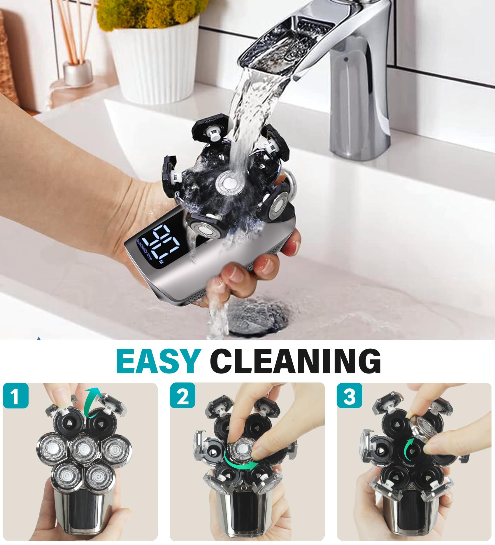 Gisaae IPX7 resistente al agua para uso en ducha