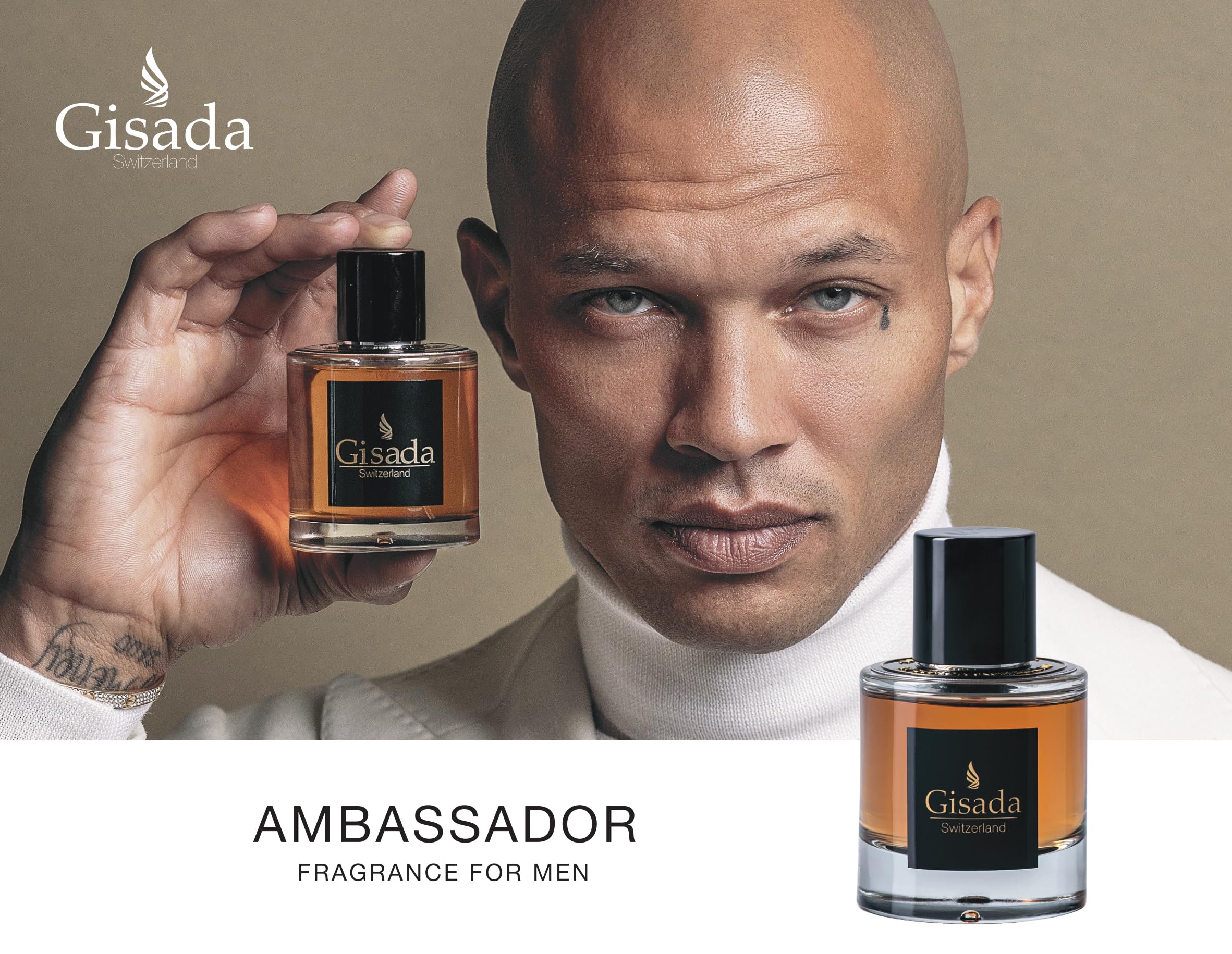 Gisada Ambassador Men, empaque atractivo que transmite lujo y sofisticación.