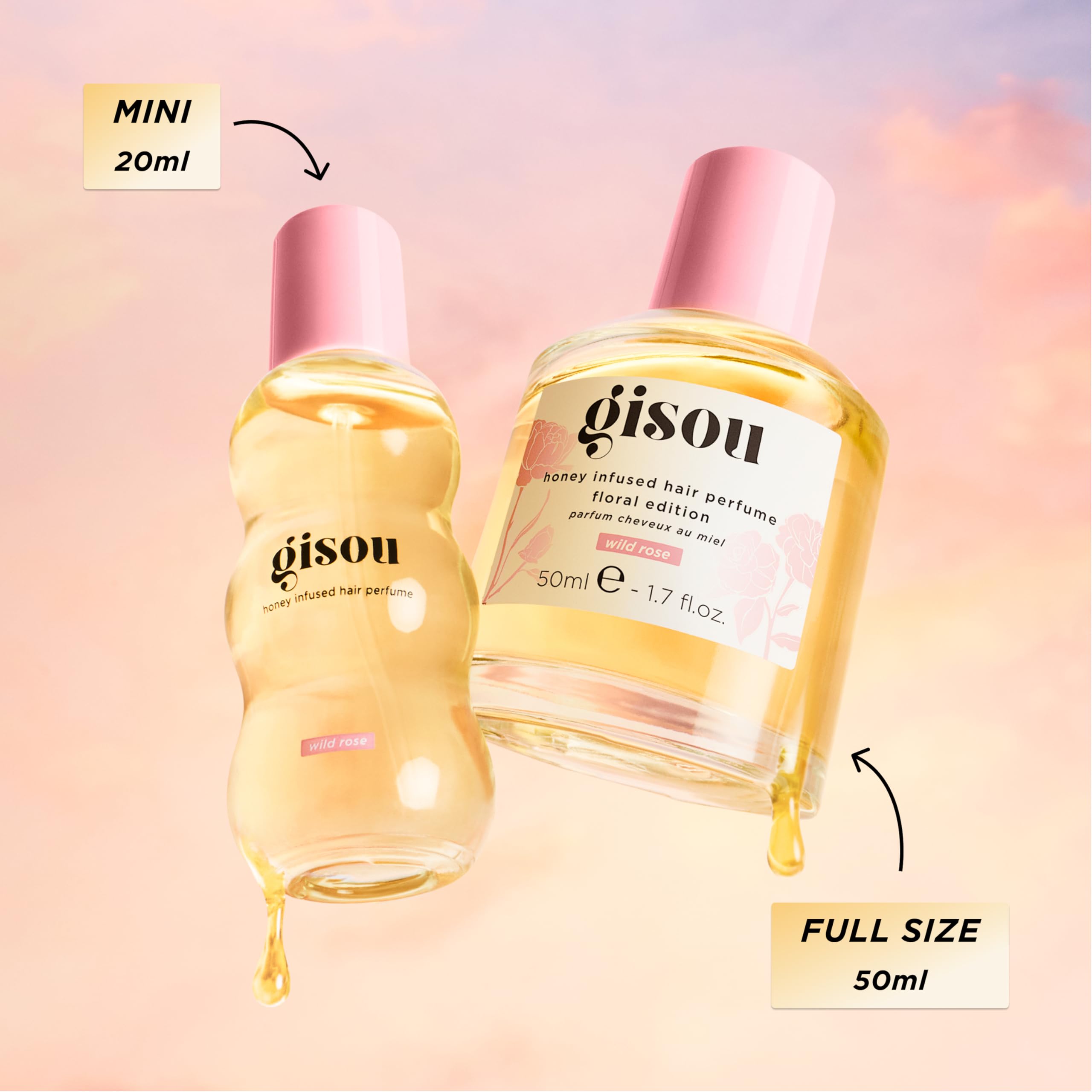 Gisou fragancia Rosa Salvaje mini para un aroma suave.