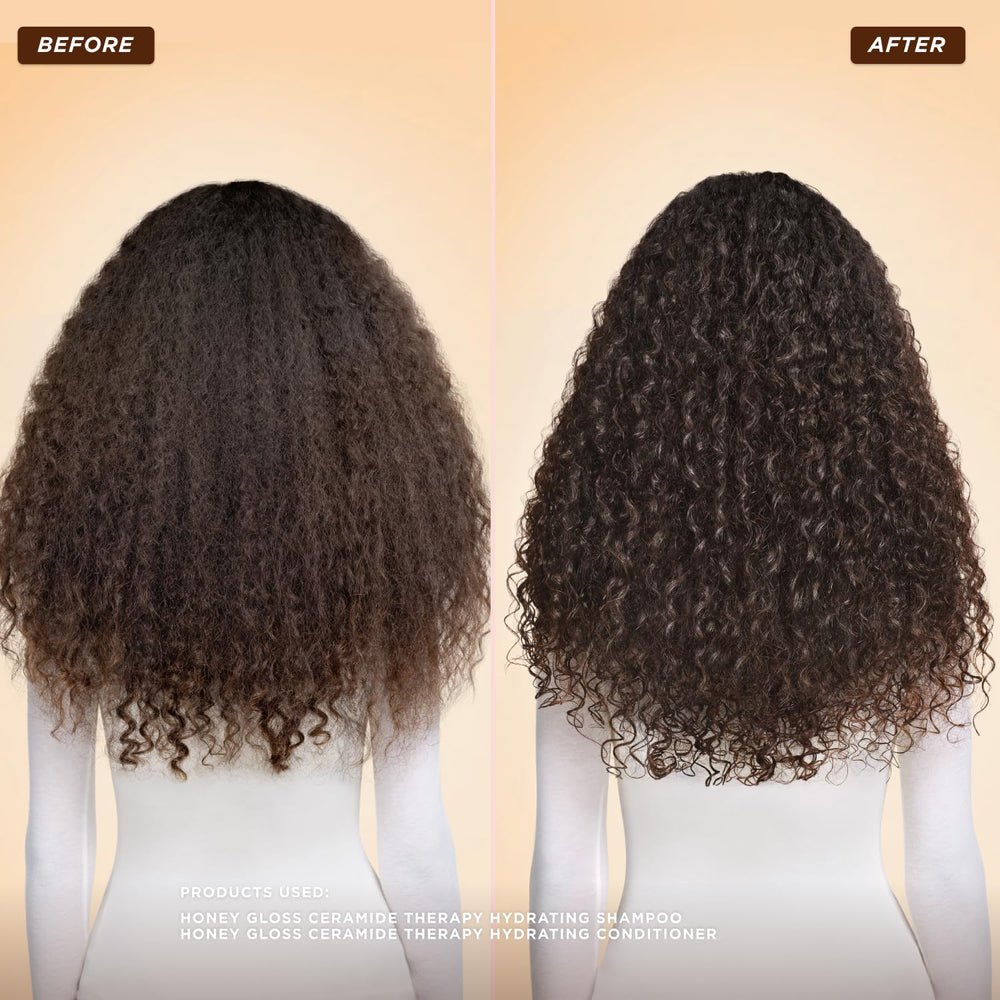 Gisou Honey Gloss Ceramide Therapy après-shampoing - Formulation enrichie en céramides pour la résistance.