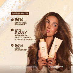 Gisou Honey Gloss Ceramide Therapy après-shampoing - Démêlage rapide et brillance durable.