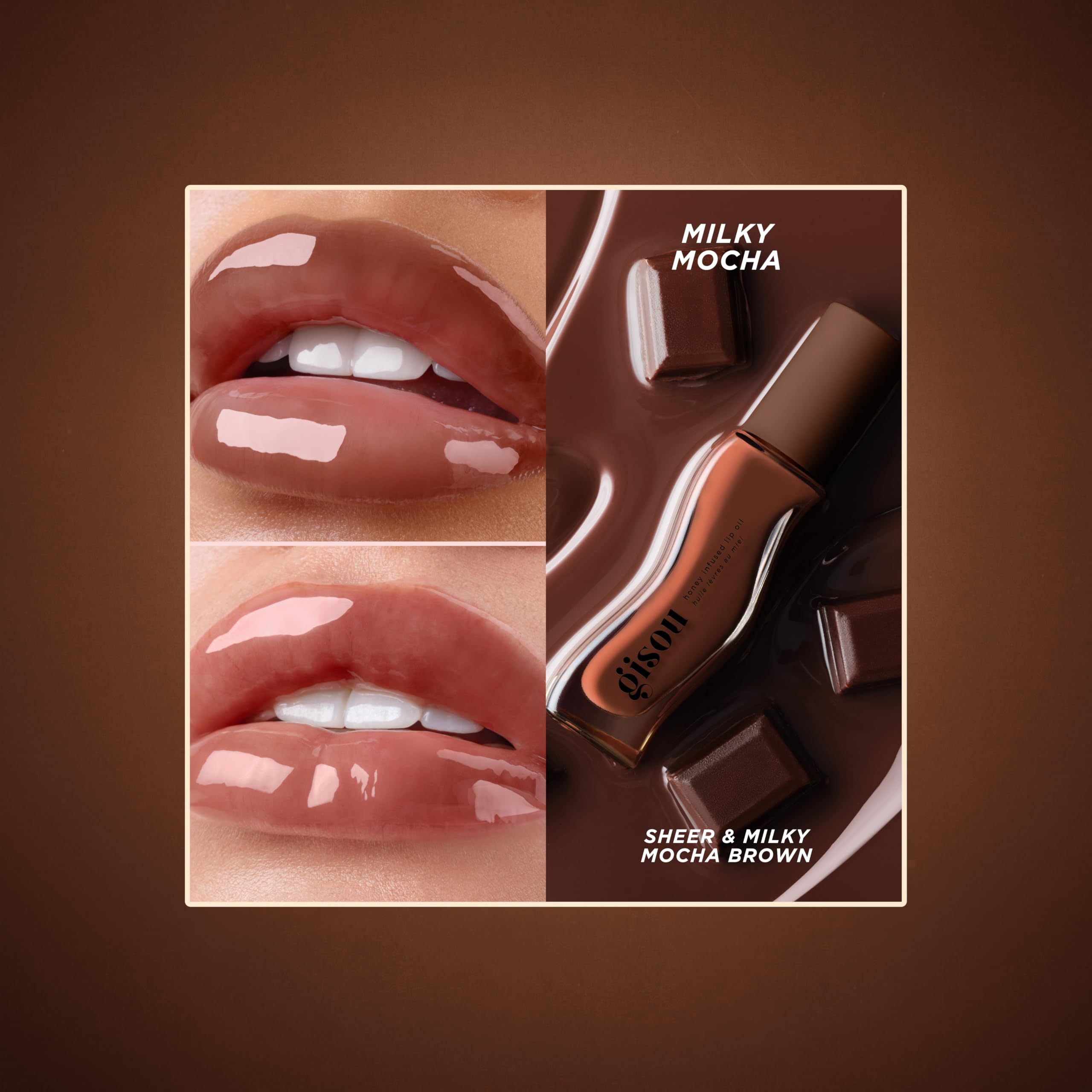 Gisou labio con brillo alto y acabado limpio