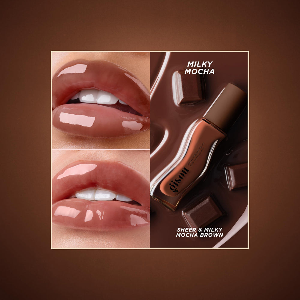 Gisou labio con brillo alto y acabado limpio