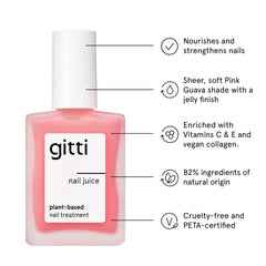 gitti Nail Juice, aplicación suave sobre uñas para revitalizar el aspecto.