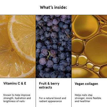 gitti Nail Juice, vitaminas C y E y colágeno vegano para uñas sanas.