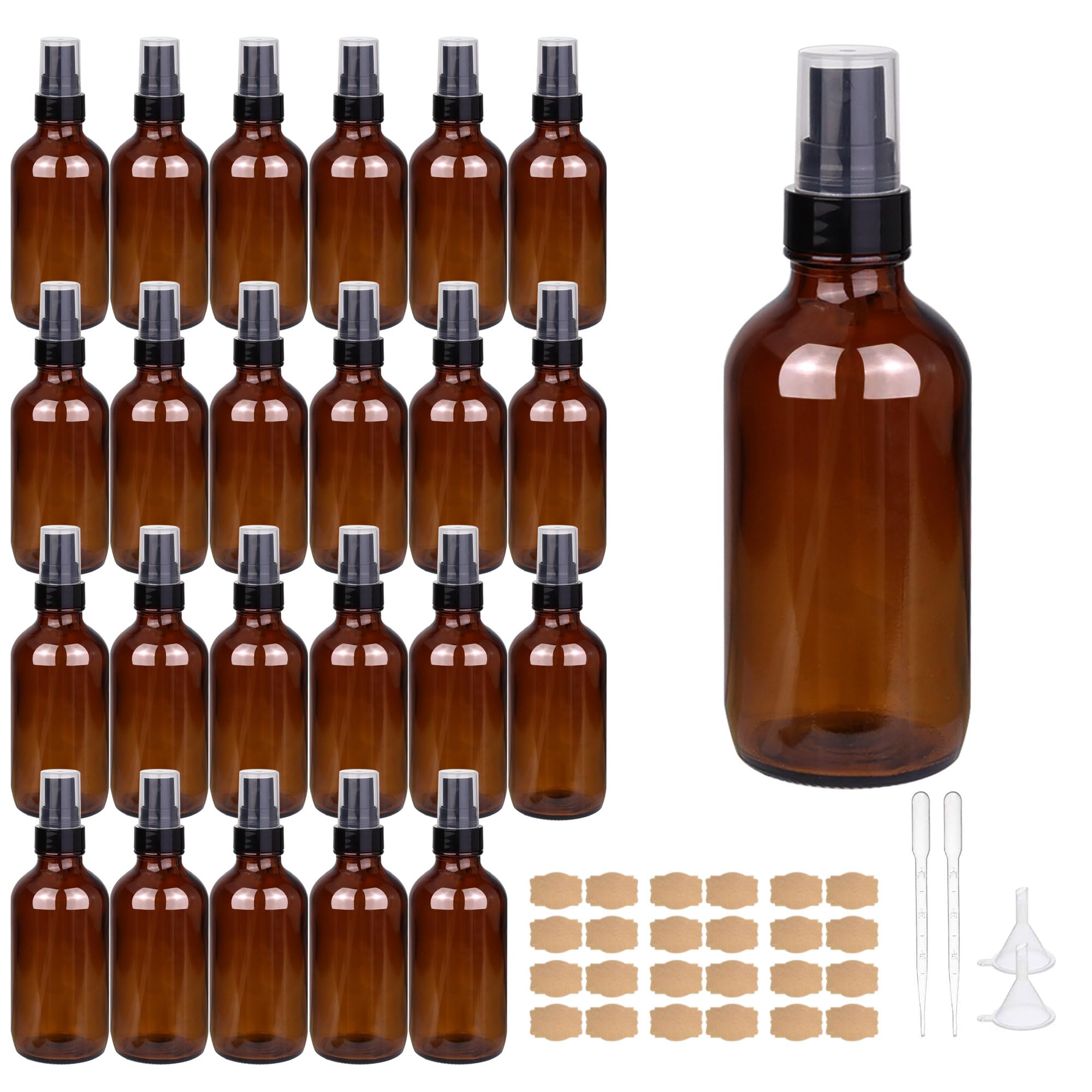Botella de vidrio ambar GIVAMEIHF 4oz para conservar fragancias