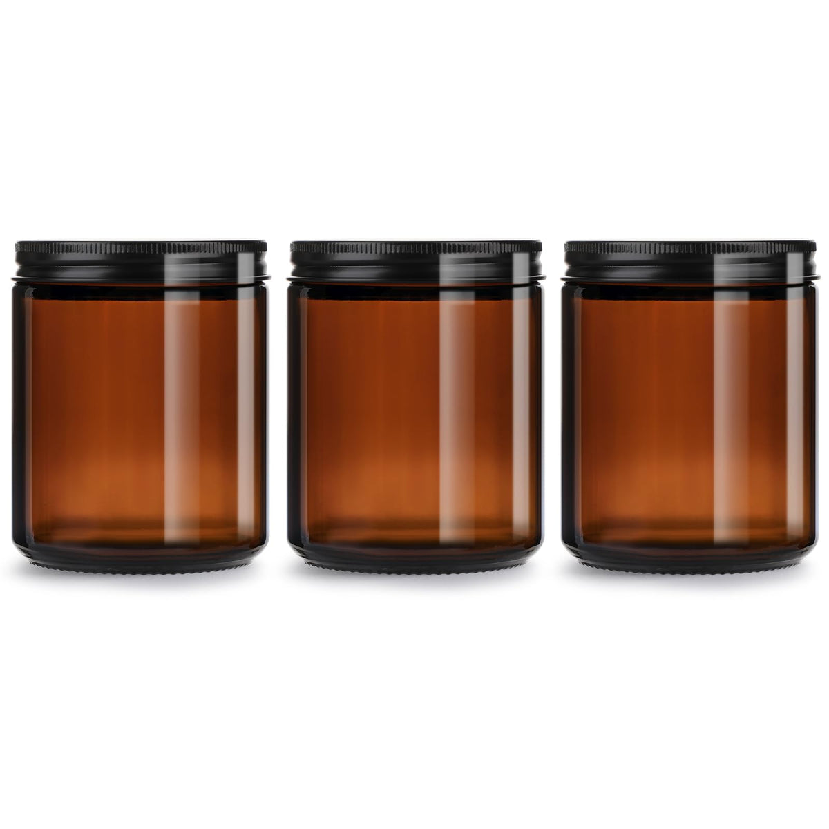 GIVAMEIHF frasco vidrio ambar 8oz con tapa rosca, ideal para velas y cosméticos.