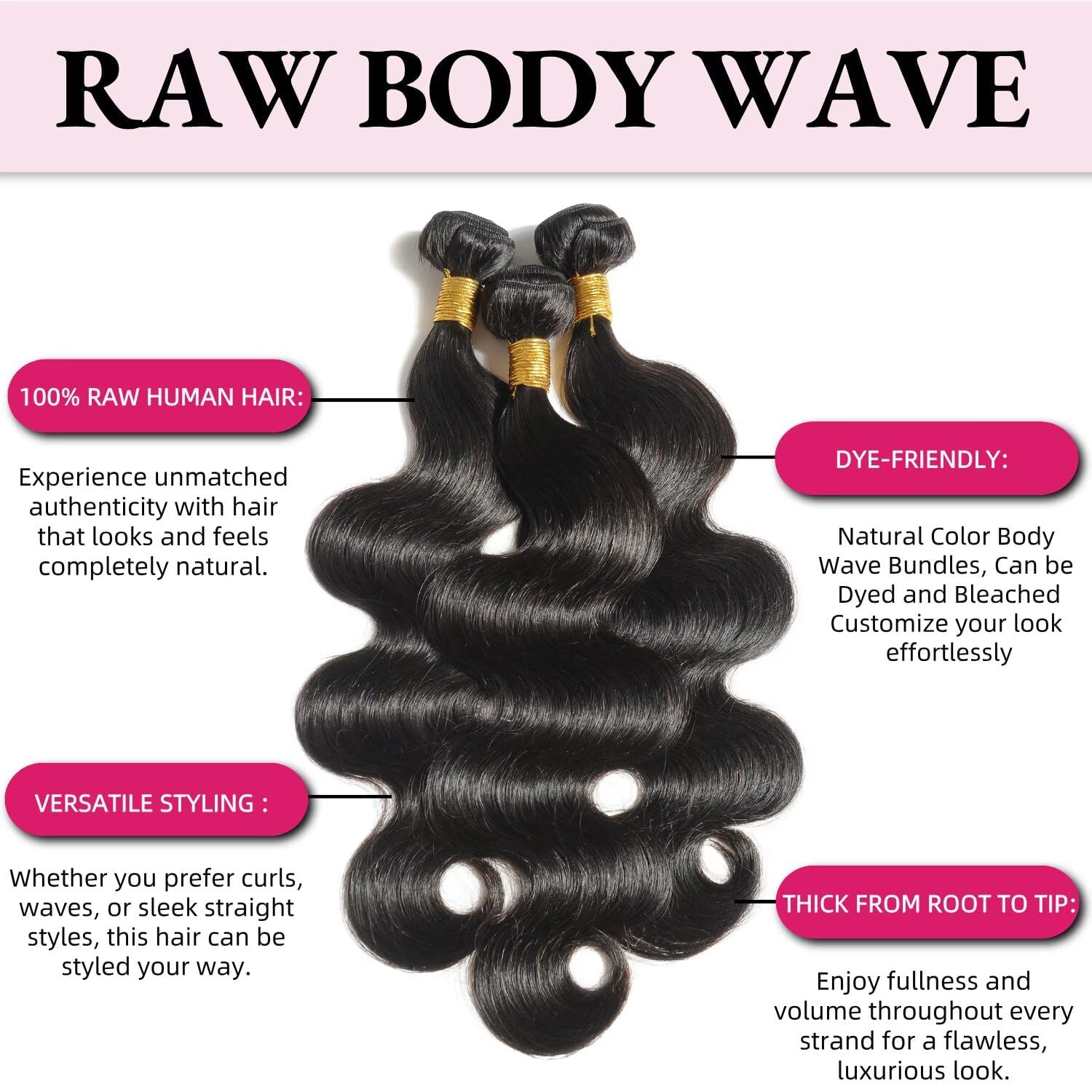 GIVEAMBW conjunto de 3 paquetes, cobertura completa para un head completo.