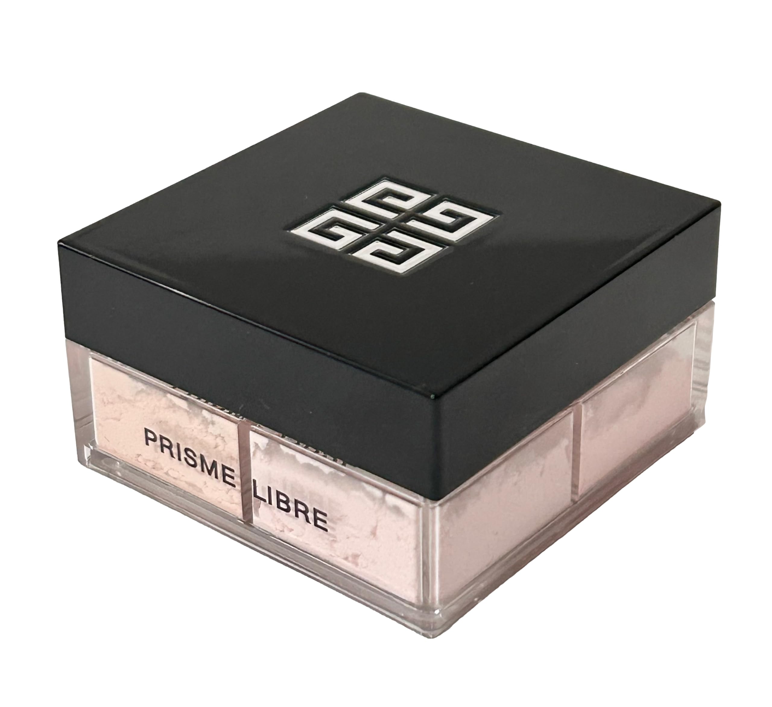 Prisme Libre de Givenchy, empaque del polvo rosa voile para vista frontal.