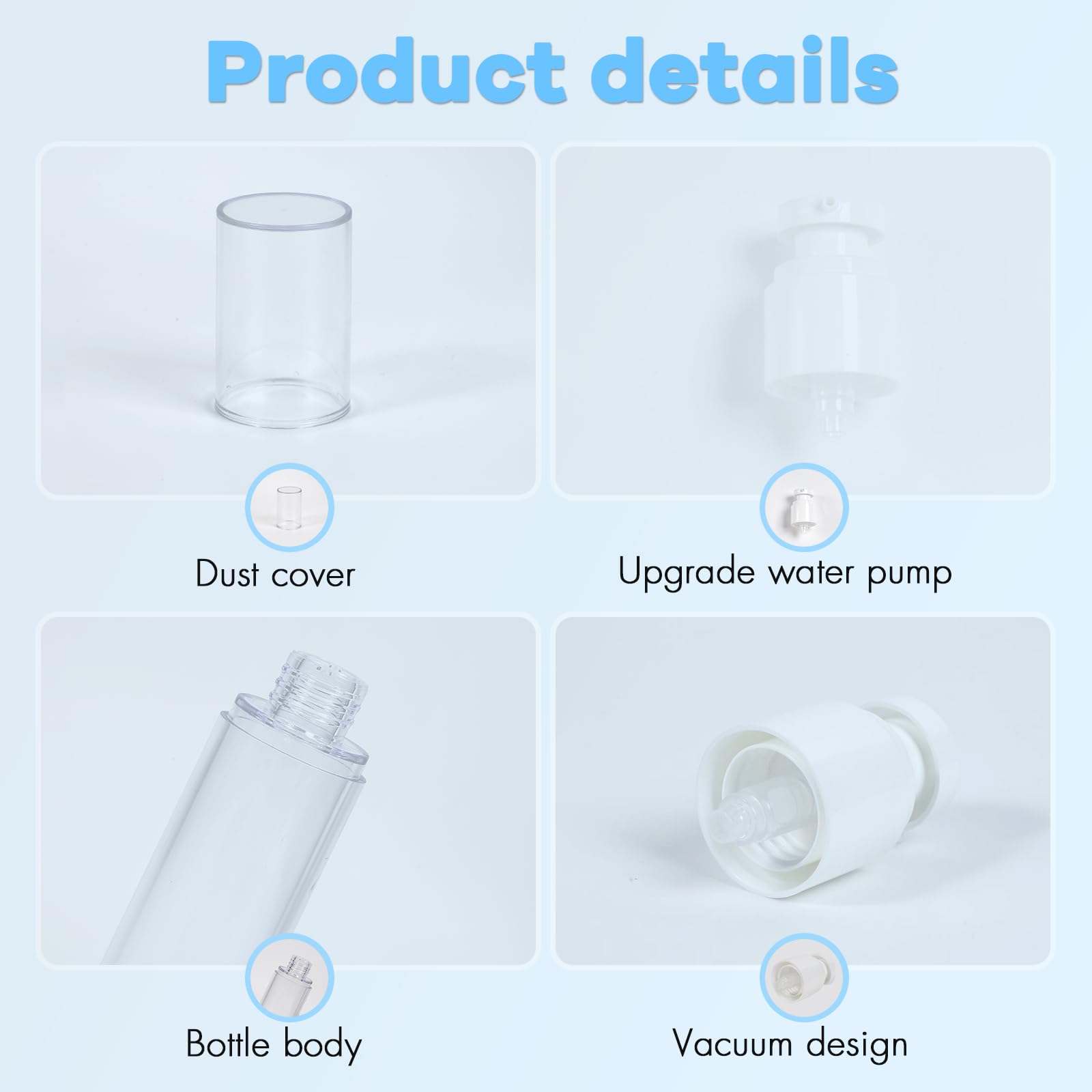GIVITASOT botella airless a prueba de fugas para viajes y bolsa.