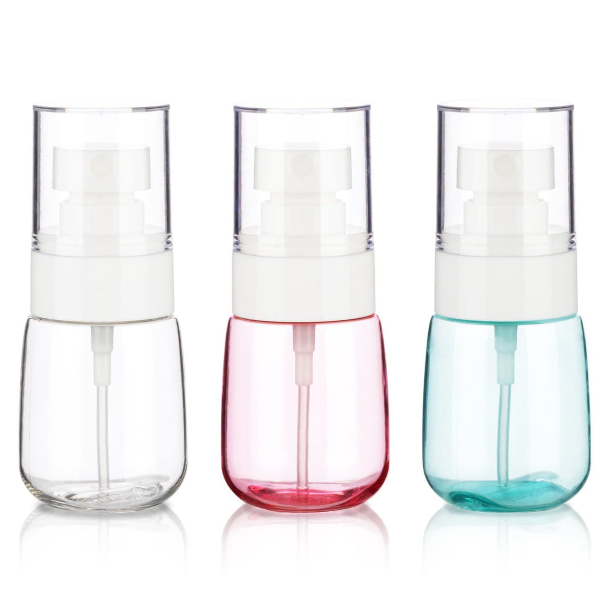 GIVITASOT tres-pack botellas-atomizadoras 1oz para viaje con rosca segura.