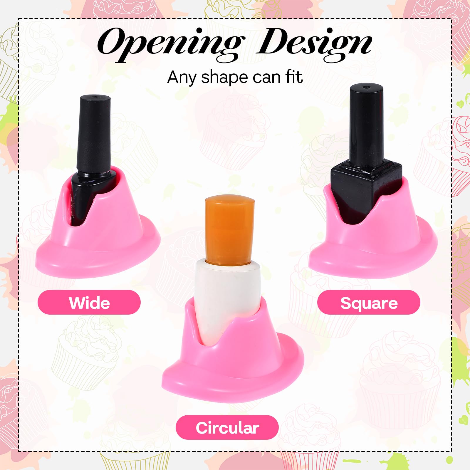 Gjinxi estante anti-derrame para esmaltes, blanco, diseño elegante.