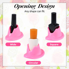 Gjinxi estante anti-derrame para esmaltes, blanco, diseño elegante.