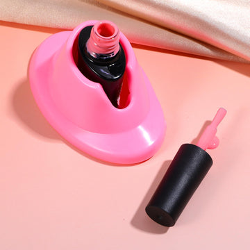 Gjinxi estante anti-derrame para esmaltes, rosa, práctico.