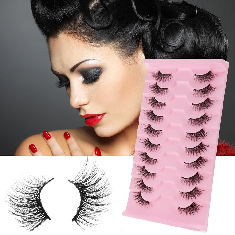 Pestañas Gjinxi Half Lashes con ajuste cómodo para uso diario.