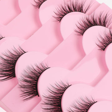 Pestañas Gjinxi Half Lashes con efecto de doble capa para mayor densidad.